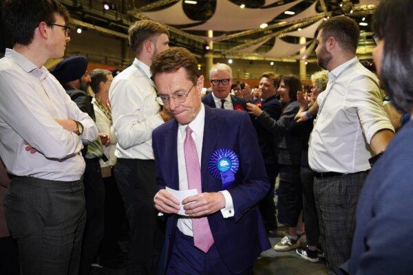 Defeated Conservative Andy Street after Labour's Richard Parker is elected as the new Mayor of West Midlands, following the count at the International Convention Centre in Birmingham on May 4, 2024. (Jacob King/PA Wire)