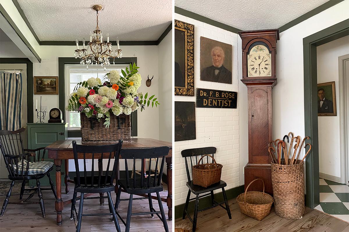 Woman Thrifts and Transforms Her 1950s Ranch Home Into an Early-American, Primitive-Style Dream House