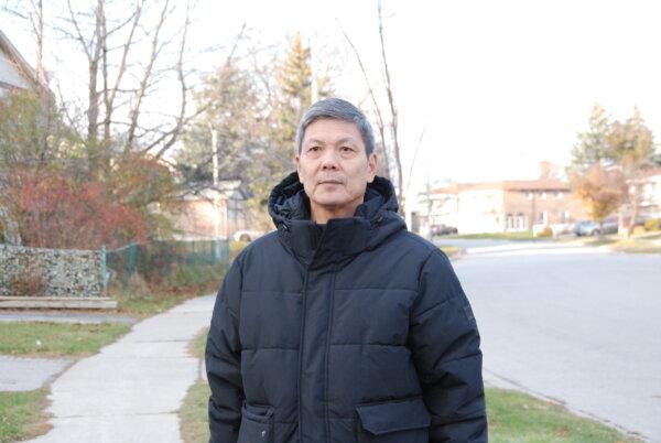 Chinese activist Chen Siming in Toronto on Nov. 28, 2023. (Michelle Hu/The Epoch Times)
