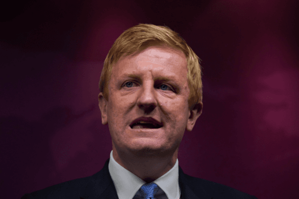 Deputy Prime Minister Oliver Dowden outlines the Government's approach to balancing economic security while welcoming foreign investment, during a speech at Chatham House, London, England, on April 18, 2024. (Yui Mok/PA Wire)