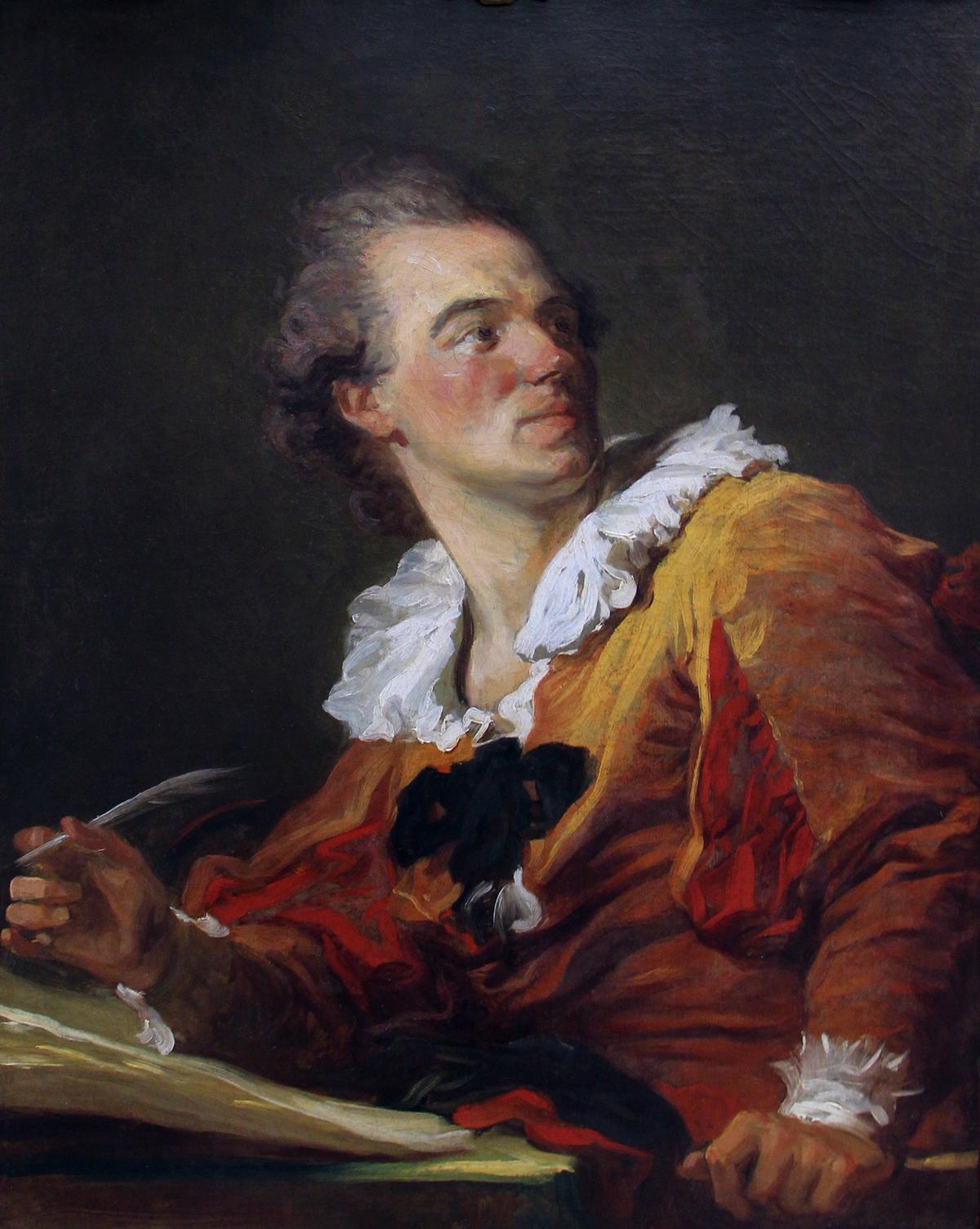 "Inspiration," 1769, by Jean-Honoré Fragonard. Oil on canvas. Louvre Museum, Paris. (Public Domain)
