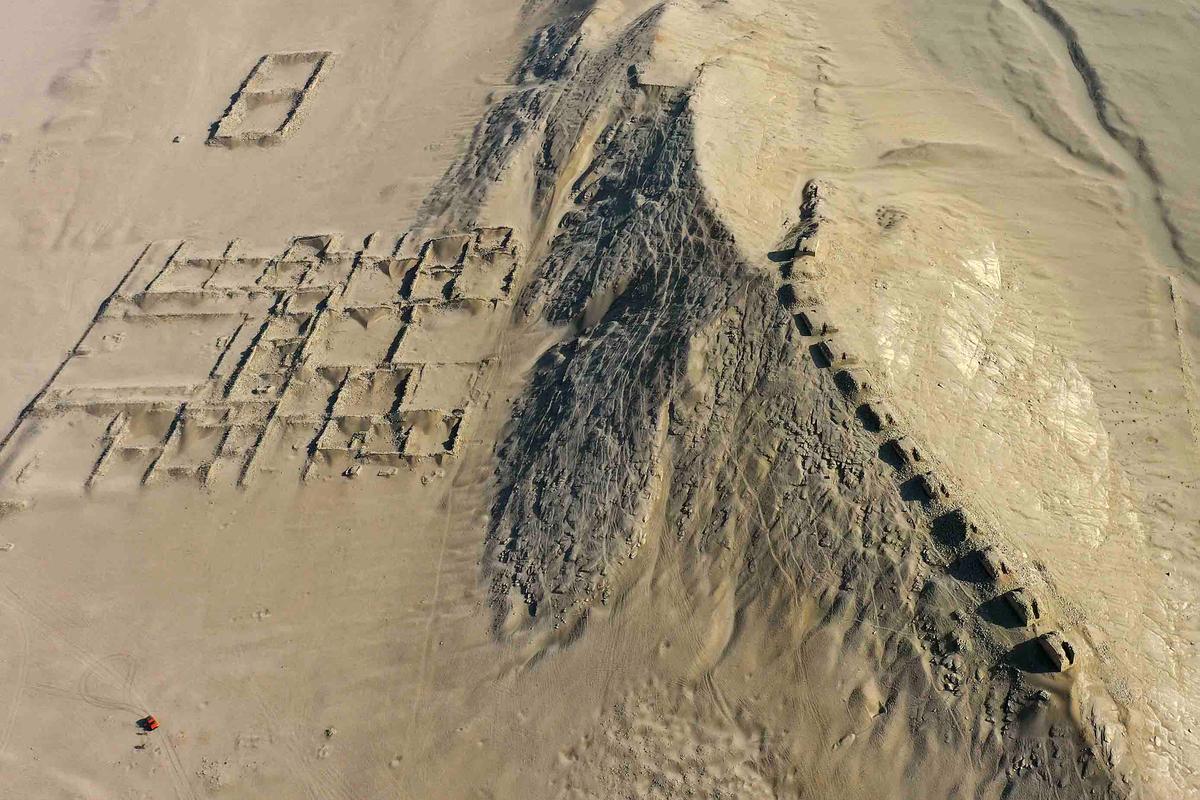 An aerial view of Chankillo. (Janine Costa/AFP via Getty Images)