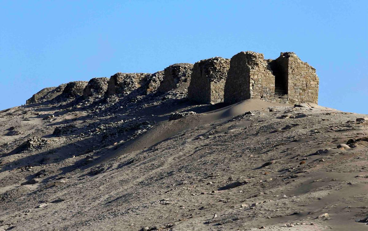 A view of the solar observatory cast by raking sunlight. (Janine Costa/AFP via Getty Images)