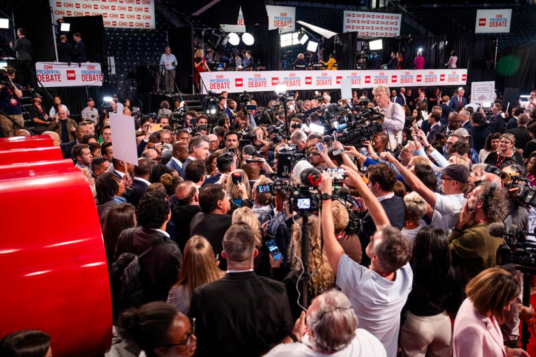 Trump, Biden Camps Sound Off in Debate ‘Spin Room’