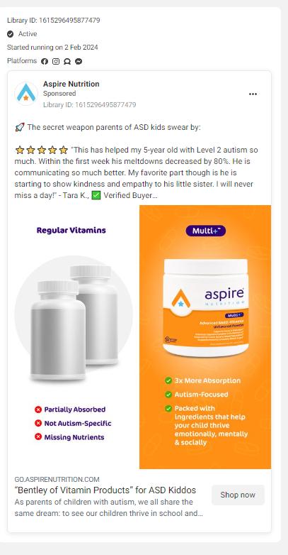 Ads for Supplements Claiming to Help Autism and ADHD Banned