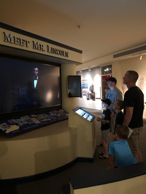 On the ground floor, visitors young and old will delight in this interactive display featuring actors portraying President Abraham Lincoln and other notable people of the day. (Courtesy of The National Civil War Museum)