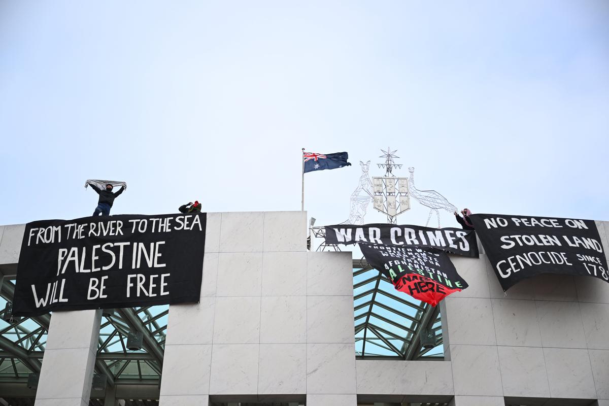 Security Bolstered After Pro-Palestinian Protestors Scaled Parliament