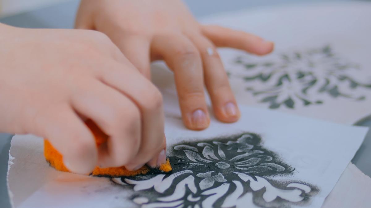 Update Kitchen Countertop With Stenciling