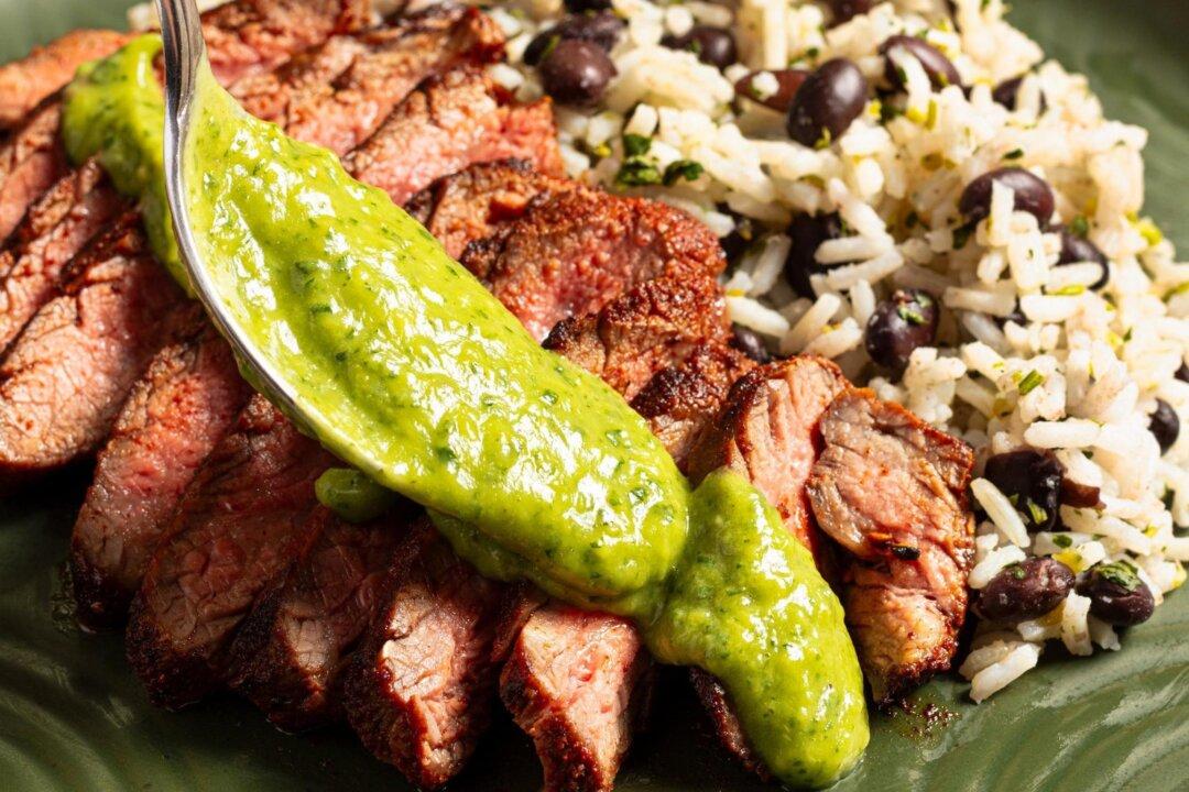 These Spiced Steaks Become a Complete Meal With a Side of Rice and Beans
