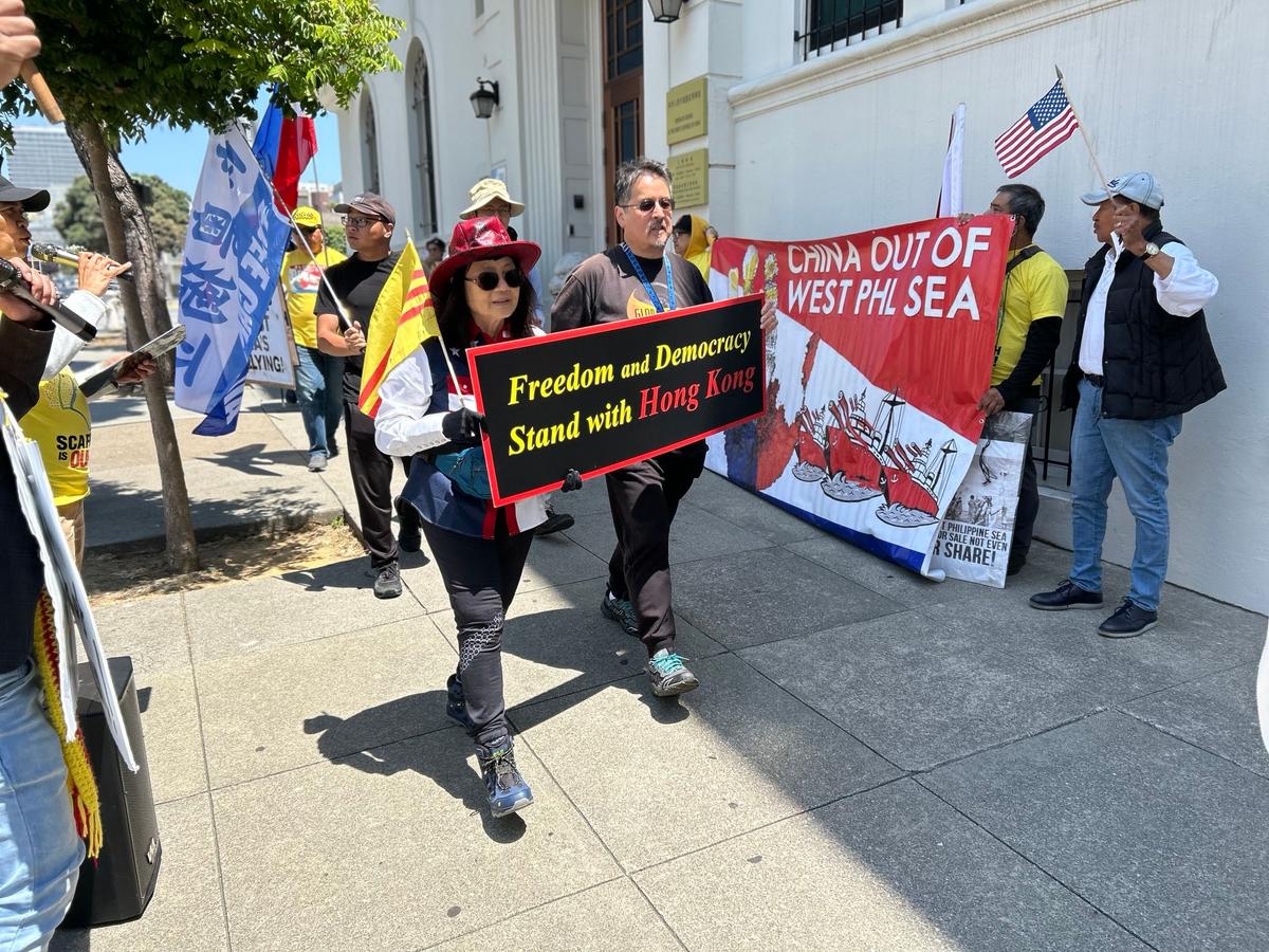 San Francisco Asian Americans Hold Demonstration Against CCP’s Expansion Around South China Sea