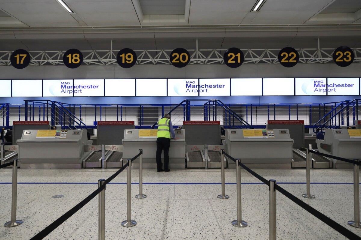 Manchester Airport in England, in an undated file photo. (Peter Byrne/PA)