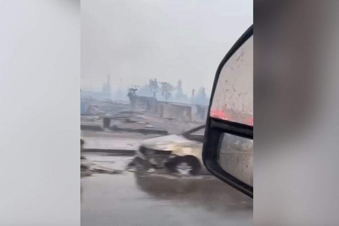 Video Shows Buildings in Ashes After Wildfire Burns Through Jasper