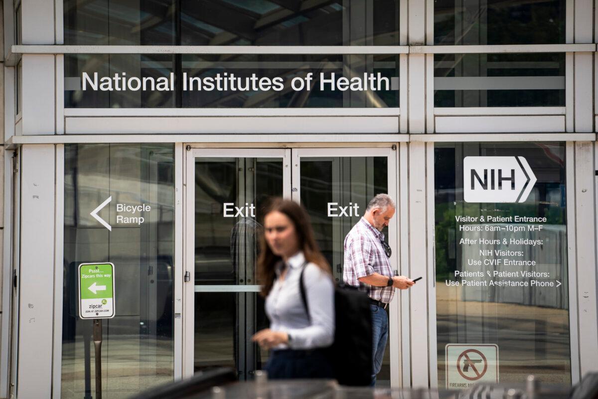 The National Institutes of Health in Bethesda, Md., United States, on May 30, 2024. (Madalina Vasiliu/The Epoch Times)
