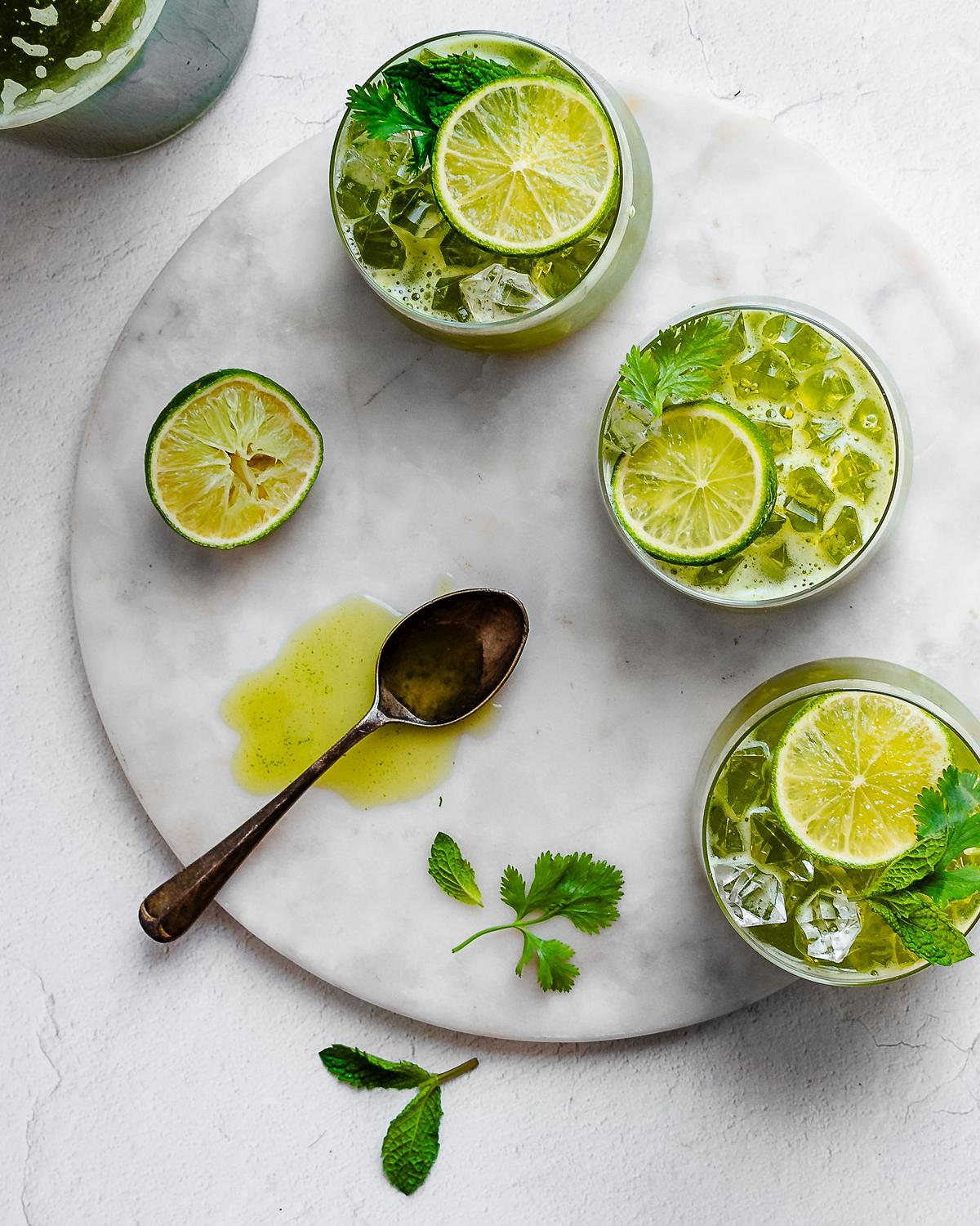 Cilantro-Mint Limeade