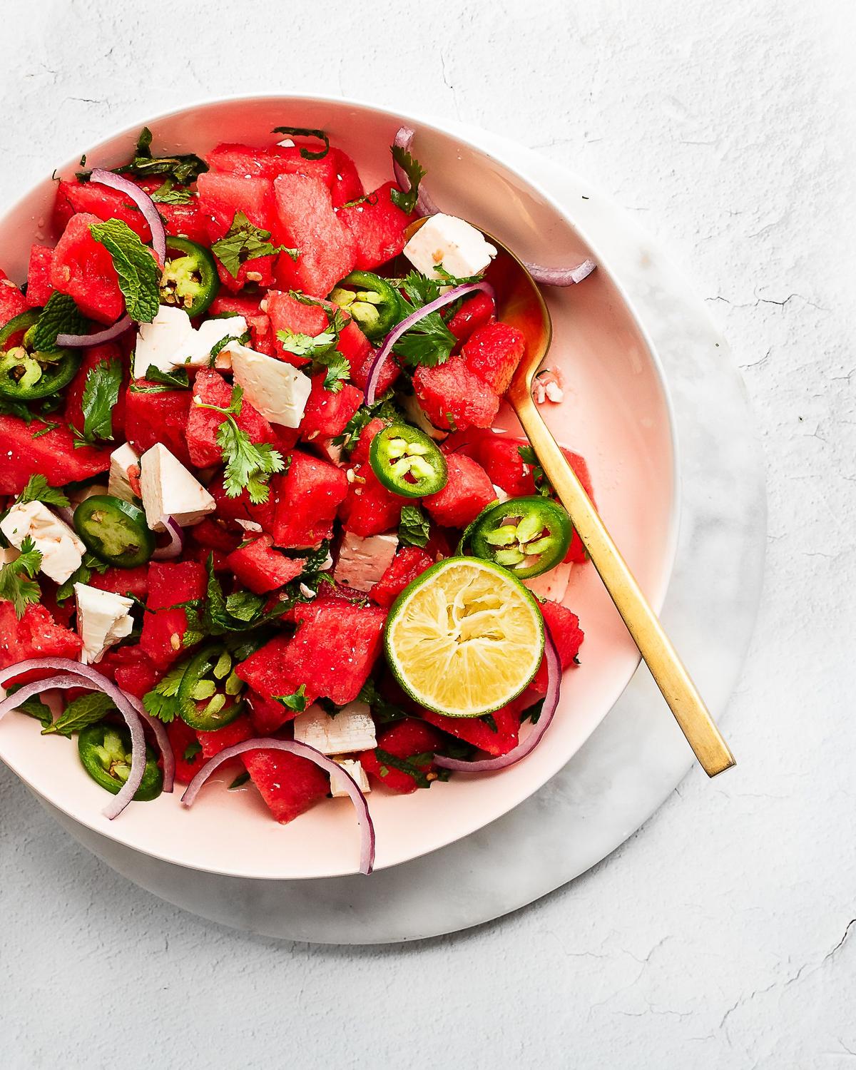 Watermelon and Feta Salad With Fresh Mint