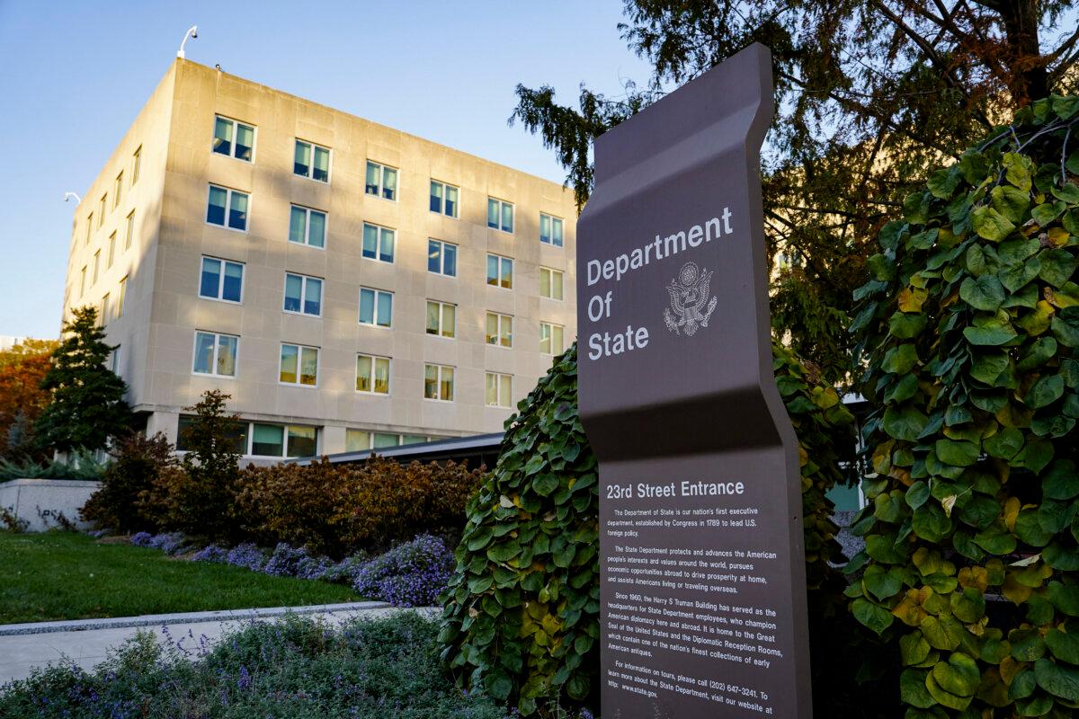 The Department of State building in Washington on Nov. 13, 2023. (Madalina Vasiliu/The Epoch Times)