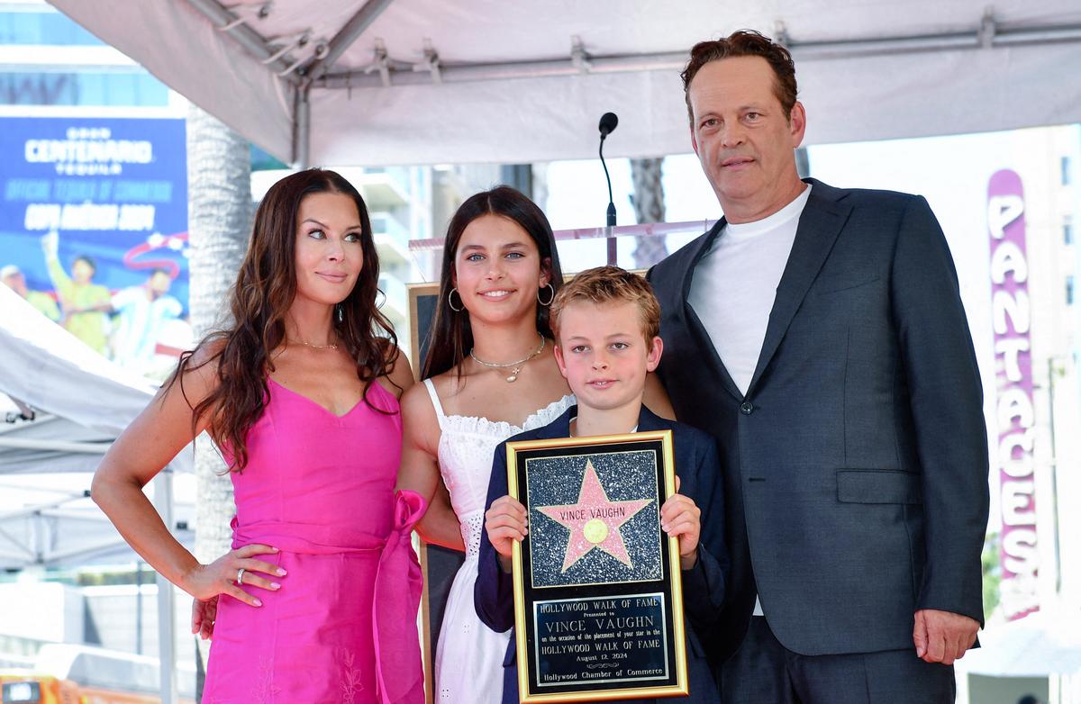 Vince Vaughn Praises Wife, Children During Hollywood Walk of Fame Ceremony