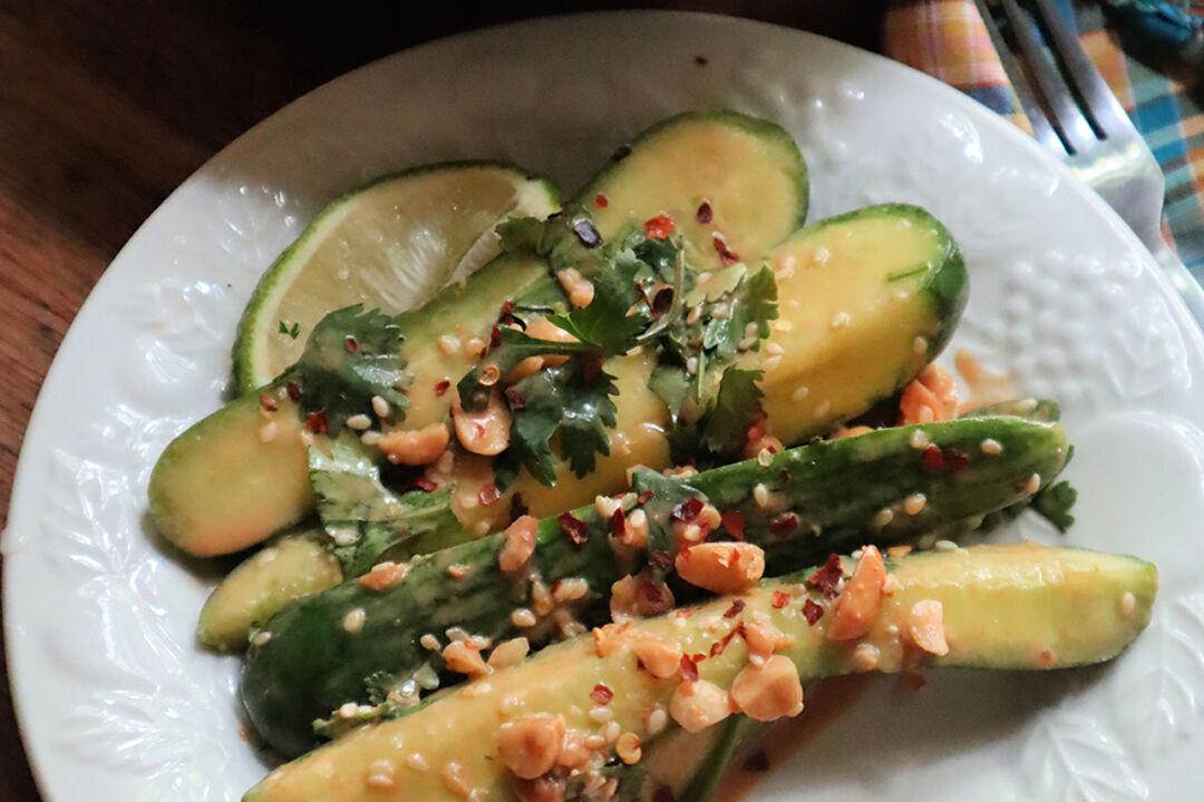 Peanut and Chile Crisp Cucumber Salad Is a Bright and Crunchy Summer Dish