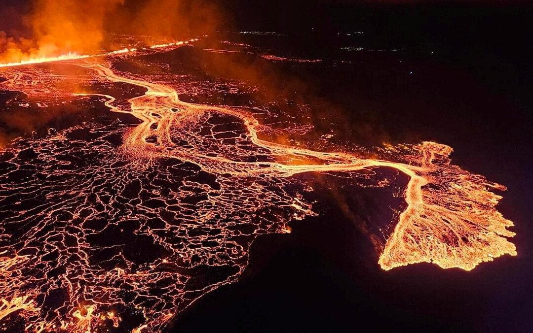 Iceland Volcano Erupts, Spewing Lava Fountains