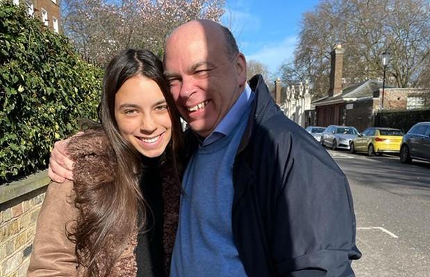 Undated image of Mike Lynch (R) and his daughter Hannah, who both died when the superyacht Bayesian sank off Sicily on Aug. 19, 2024. (Family handout/PA Wire)