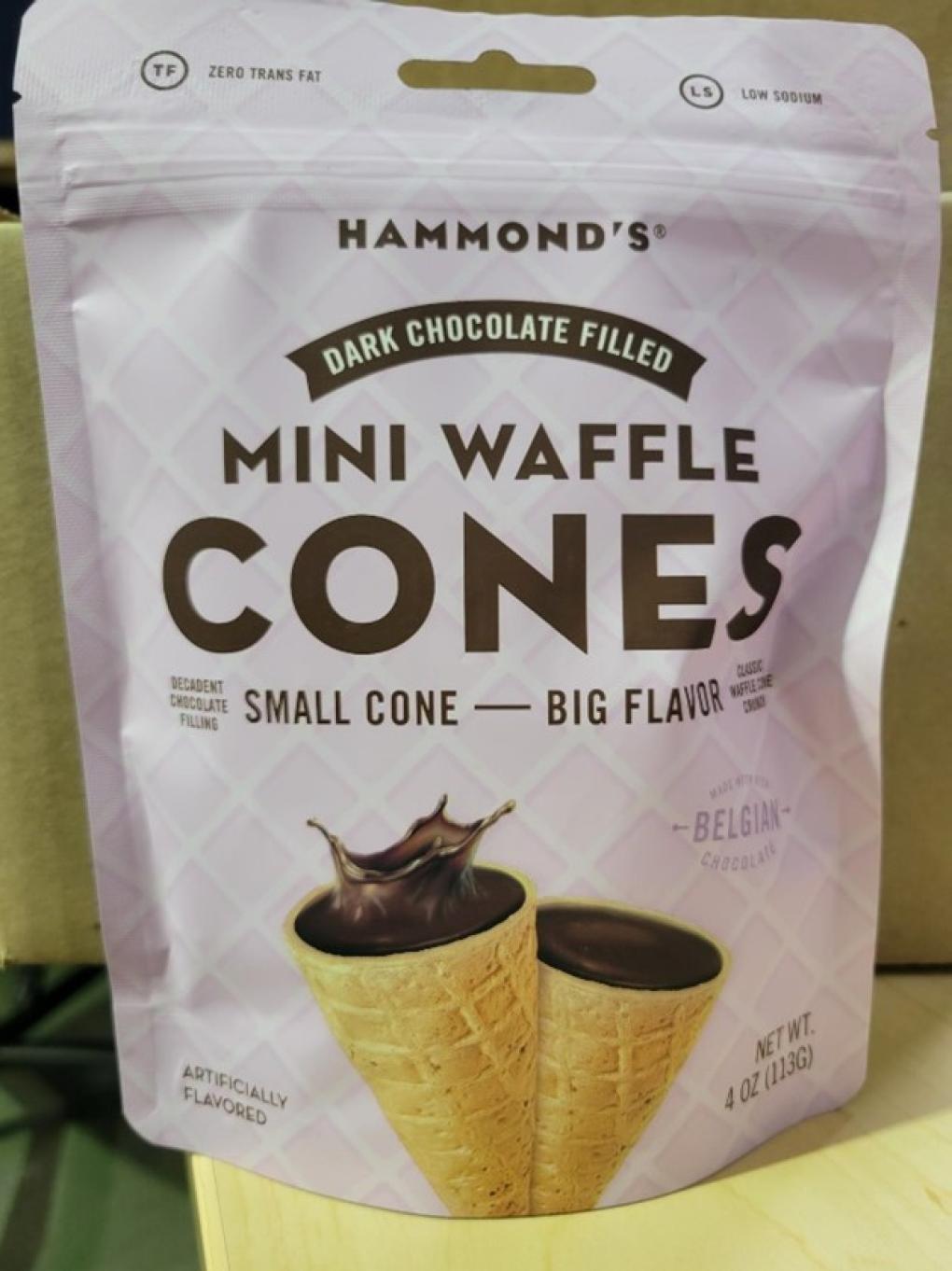 Hammond’s Candies Recalls Chocolate Waffle Cones for Containing Undeclared Milk