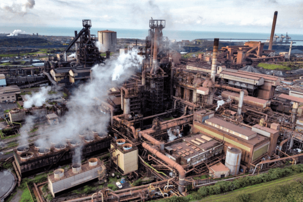 Tata Steel's Port Talbot steelworks in south Wales on Sept. 15, 2023. (Ben Birchall/PA Wire)