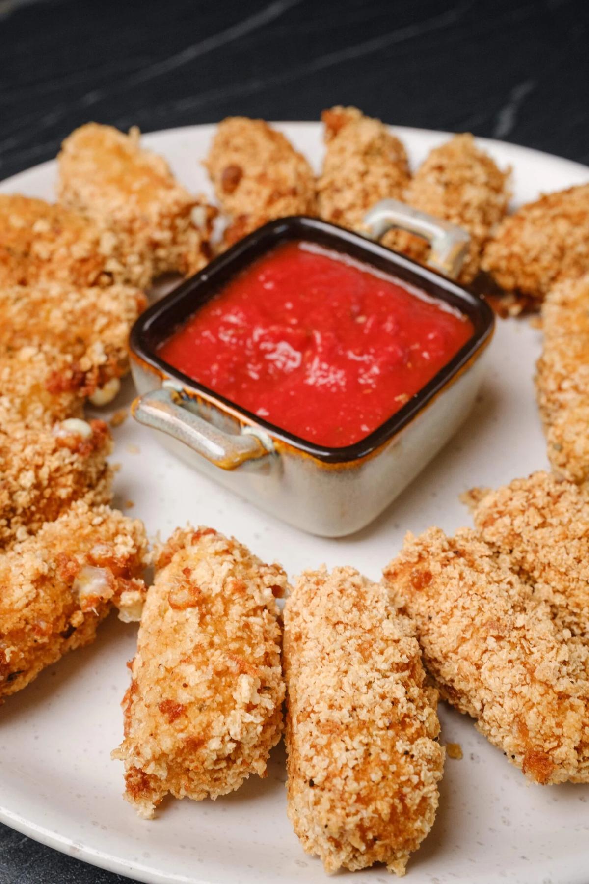 Homemade Mozzarella Sticks—Extra Crispy
