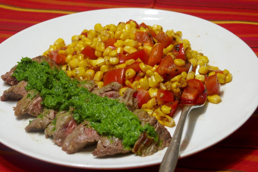 Mexican Chimichurri Skirt Steak With Hot Pepper Corn