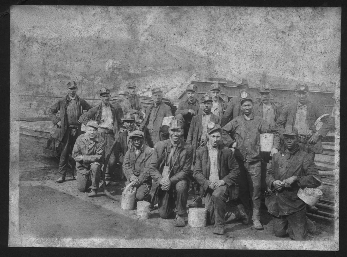 Michal Hlohinecz (1st L) Mining Crew. (Courtesy of Grant Newsham)