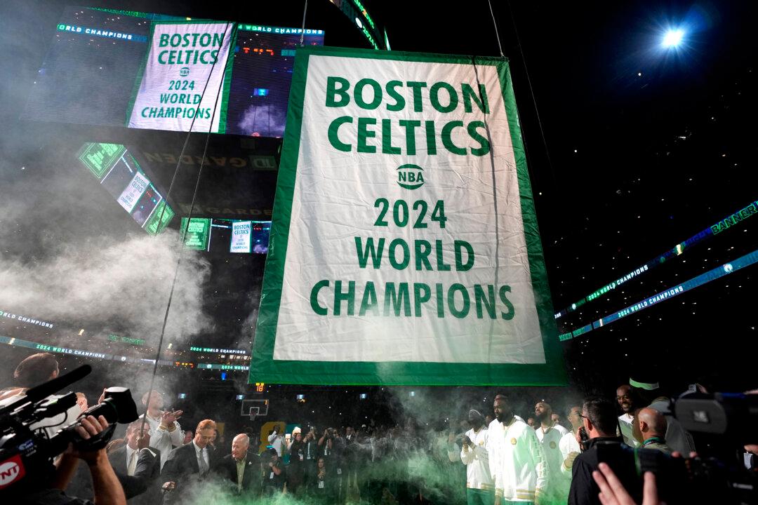 Celtics Celebrate 18th NBA Title With Banner, Rings and Call From Tatum: ‘Let’s Do It Again’