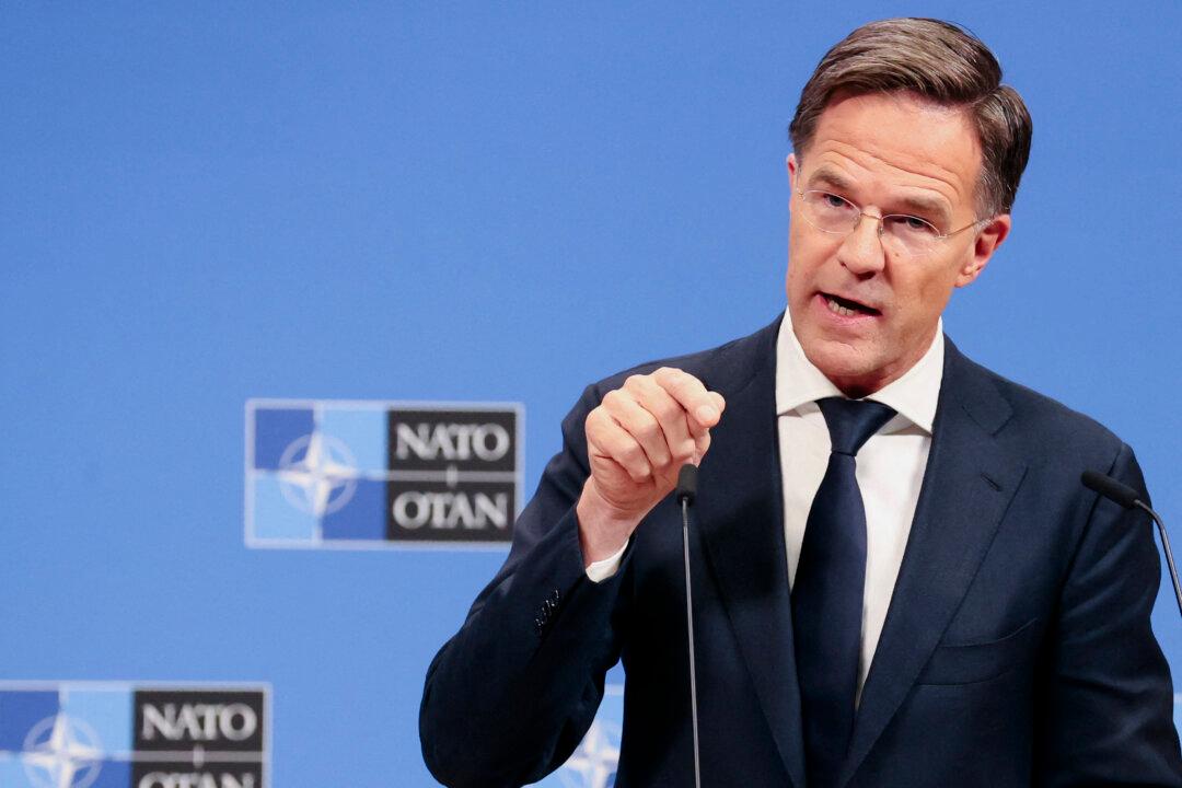 NATO Chief Rutte Holds a Press Conference With Lithuanian Prime Minister