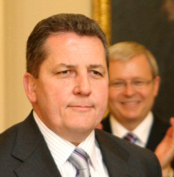 Australia's new Anti-Slavery Commissioner, former Senator Chris Evans, pictured on Dec. 3, 2007. (WILLIAM WEST/AFP via Getty Images)