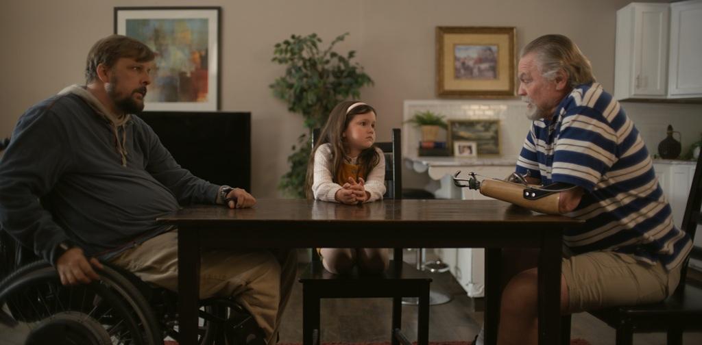 (L–R) Patrick (Tobias Forrest), Camilla (Victoria Scott), and Robert (John W. Lawson), in “Daruma.” (Daruma Media)