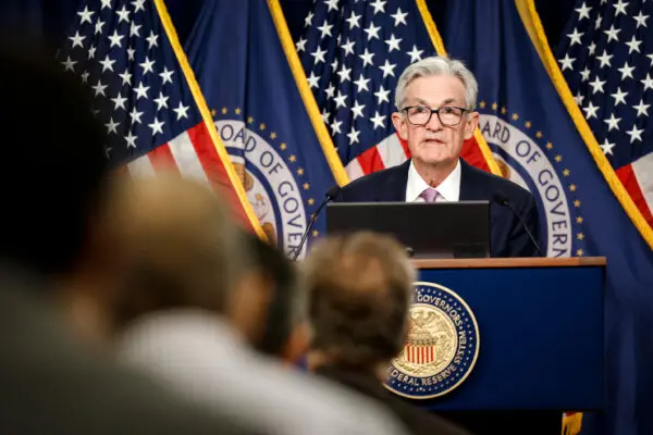 Federal Reserve Chairman Jerome Powell speaks during a news conference at the William McChesney Martin Jr. Federal Reserve Board Building in Washington on Sept. 18, 2024. (Anna Moneymaker/Getty Images)