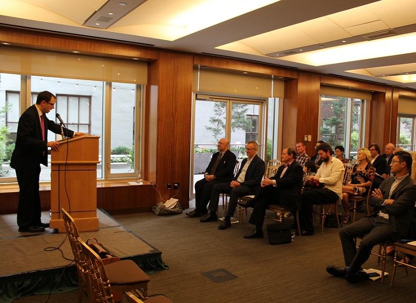 A symposium of the Society of Classical Poets, held in New York in 2019. (<a href="https://commons.wikimedia.org/w/index.php?title=User:Emantyk&action=edit&redlink=1">Emantyk</a>/<a href="https://creativecommons.org/licenses/by-sa/4.0/deed.en">CC BY-SA 4.0</a>)