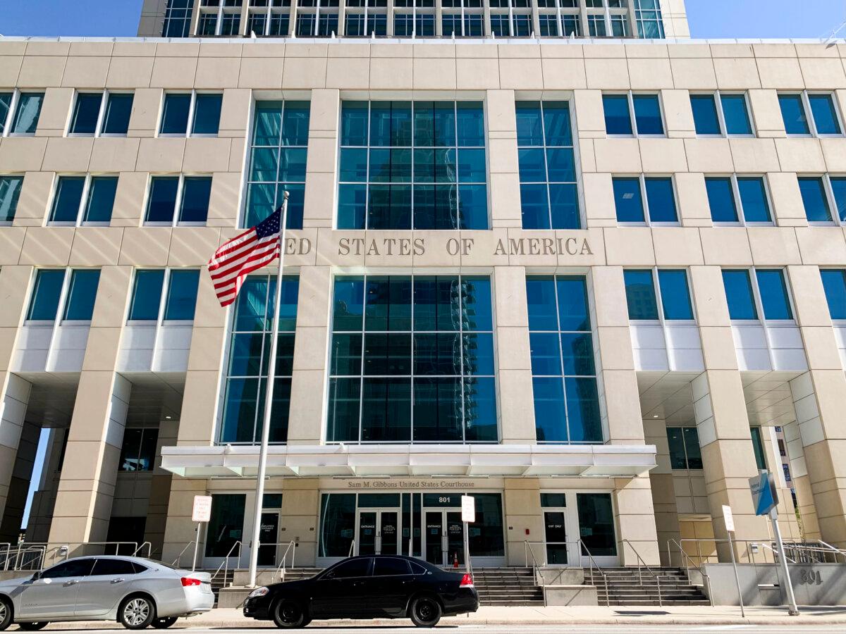 The Sam Gibbons United States Courthouse in Tampa, Fla., on Nov. 25, 2024. (T.J. Muscaro/The Epoch Times)