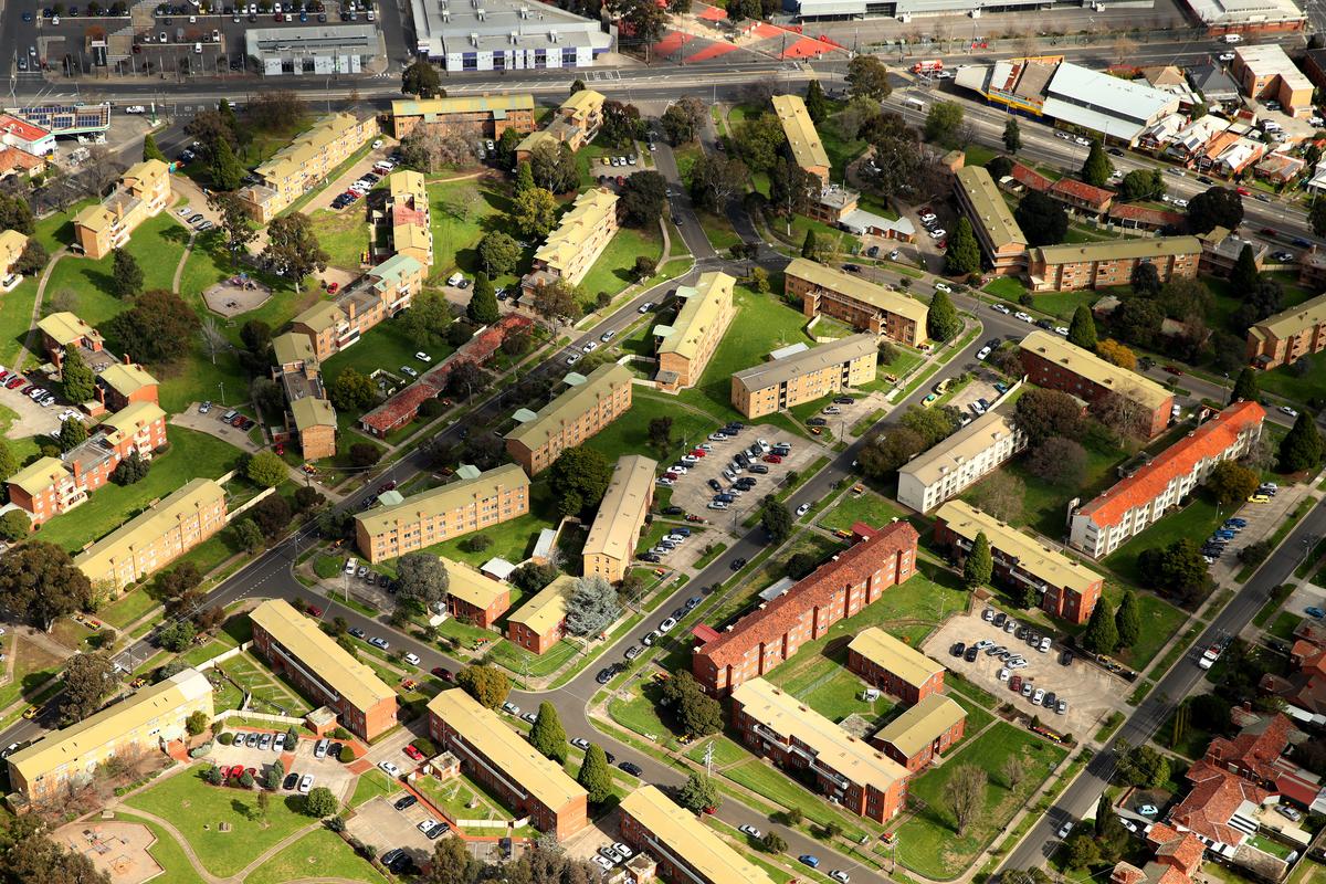 Public housing is seen in Ascot Vale in Melbourne, Australia on Aug. 26, 2020. (Robert Cianflone/Getty Images)