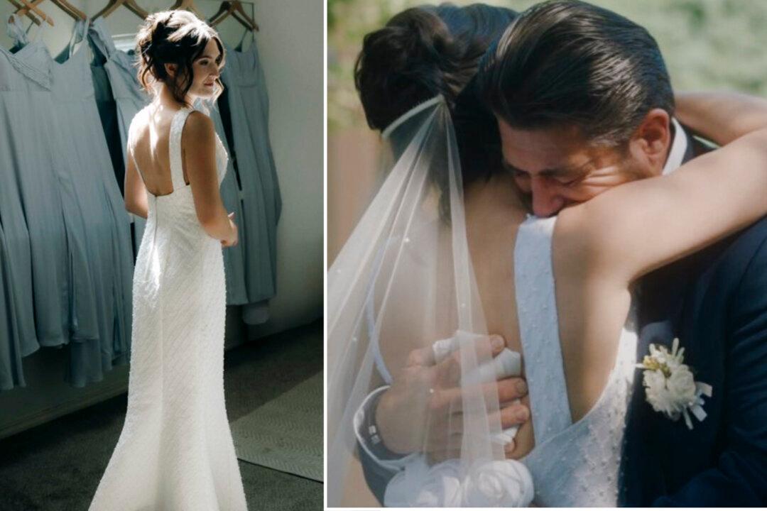 Bride Surprises Father by Wearing Late Mother’s Wedding Dress: VIDEO