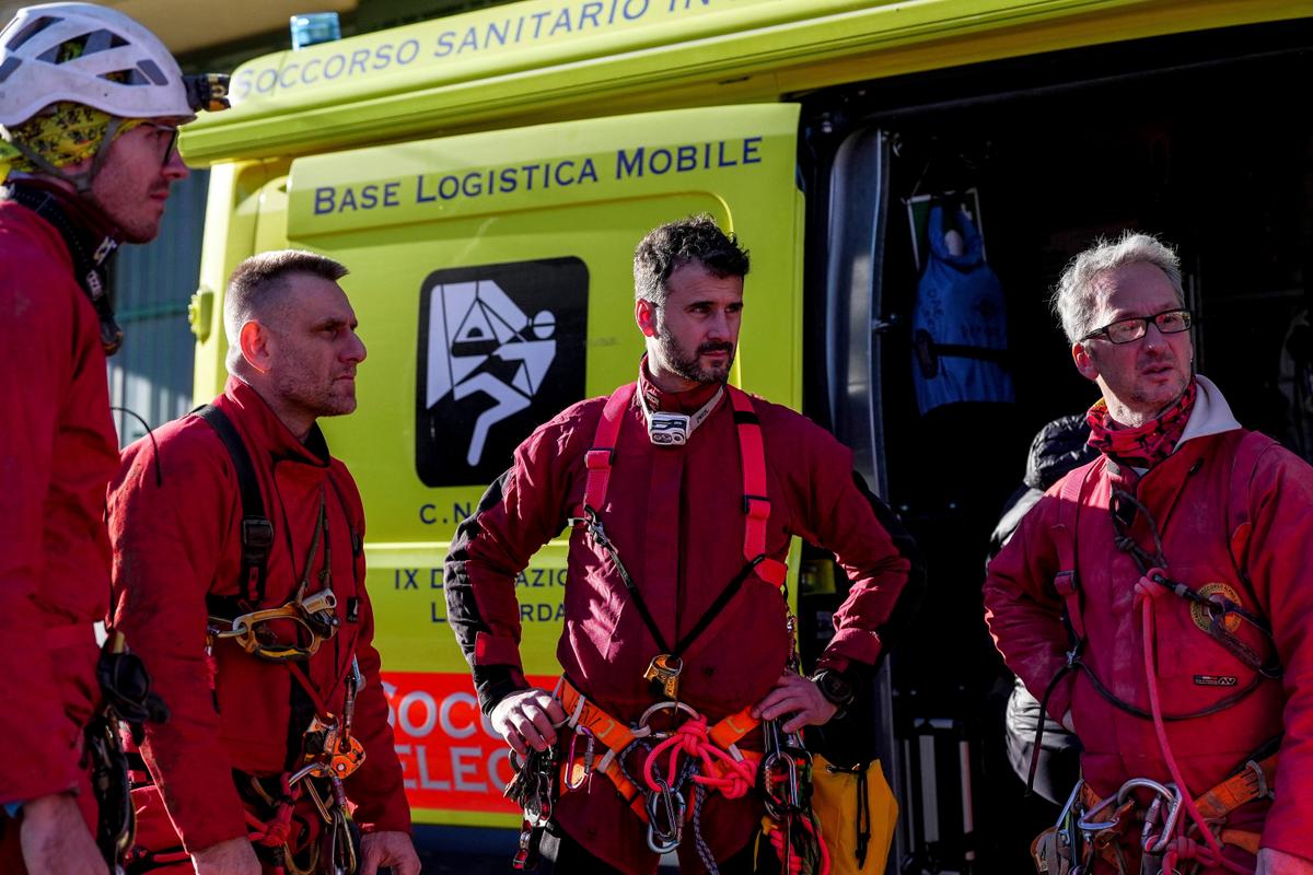 Rescuers in Italy Working to Free Cave Explorer Trapped Underground