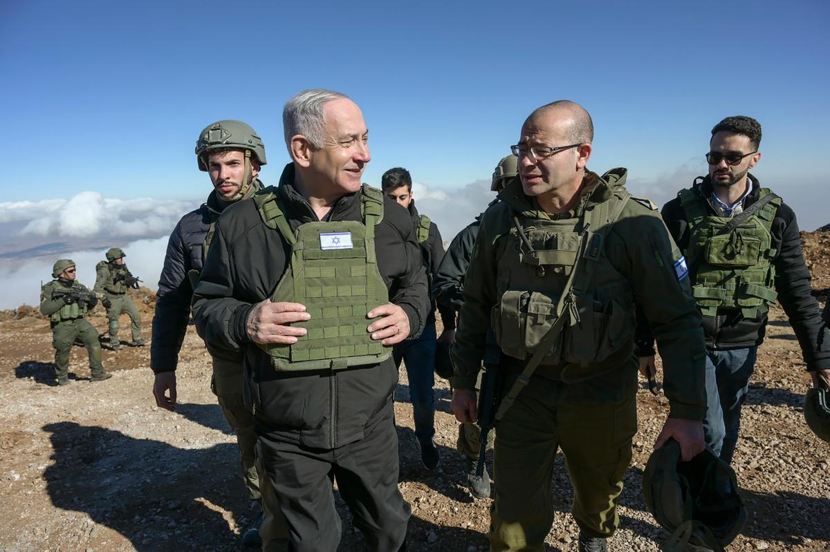 Netanyahu, Visiting Mount Hermon, Indicates the IDF Will Stay Awhile