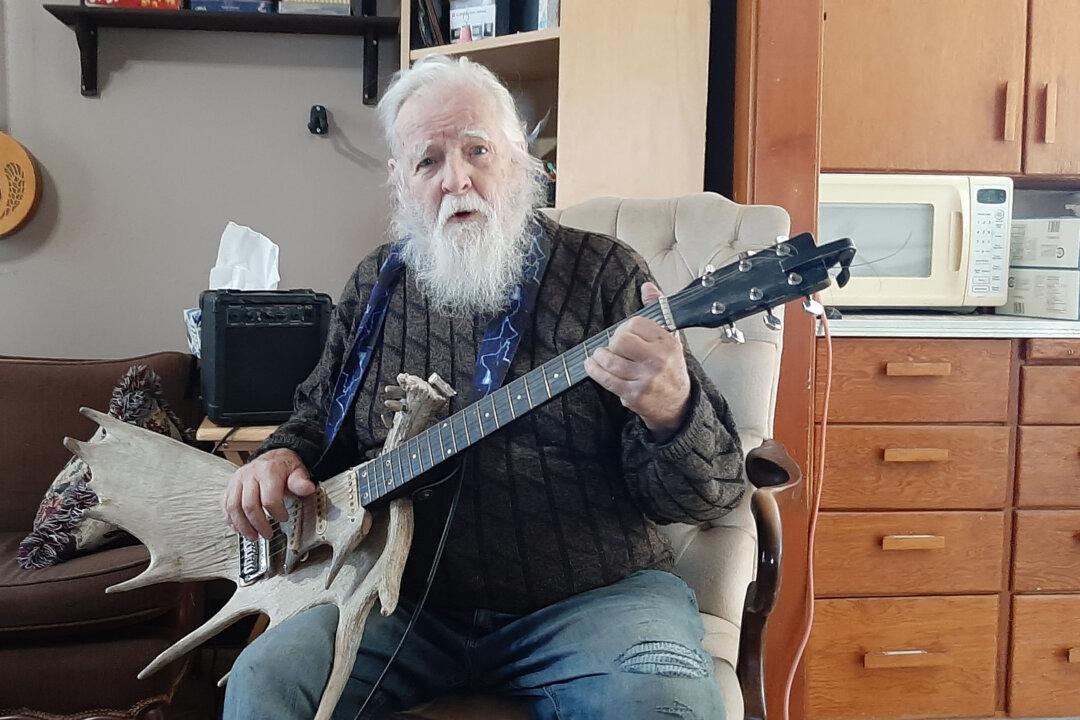 Music Maker, 88, Creates Unique Horn Section, With Moose Antler Bass Guitar and Cello