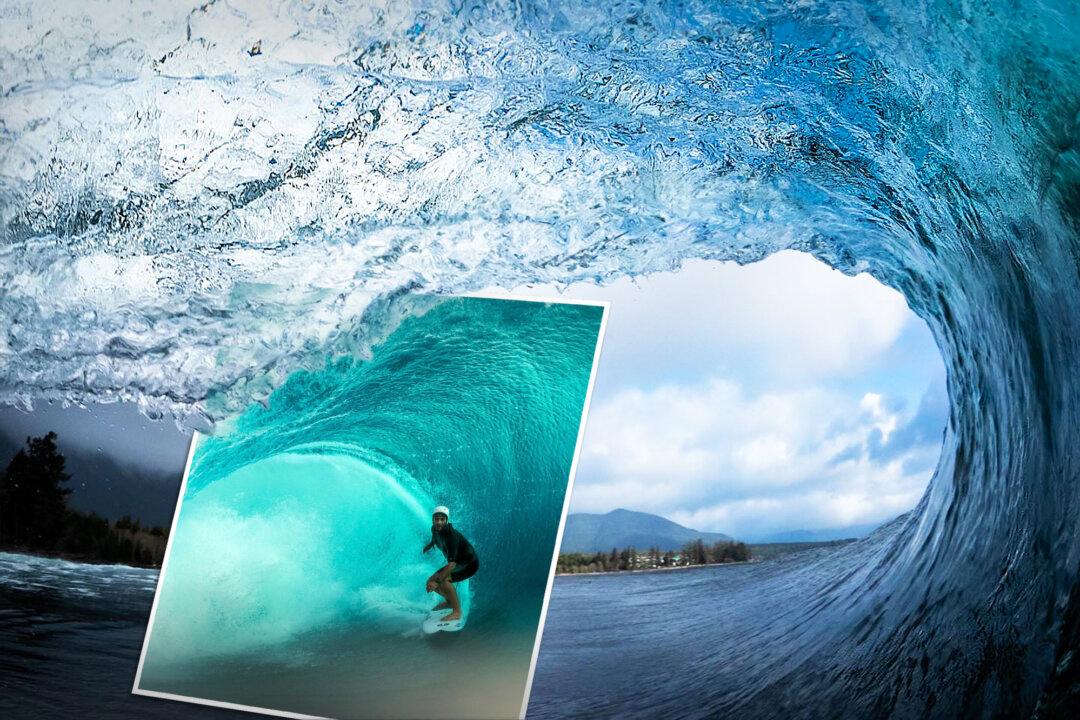 Cold-Surf Photographer Braves Huge Waves to Capture Water Sculptures, Daredevil Surfers
