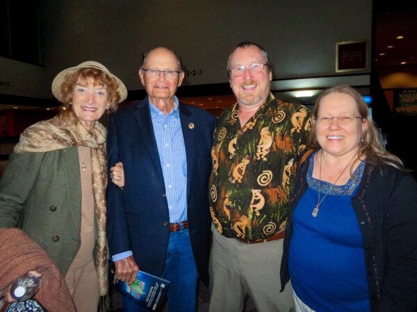 Rebecca and Dan Borneman (L) and their friends attended Shen Yun Performing Arts at the Youkey Theatre at RP Funding Center on Feb. 13, 2024. (Yeawen Hung/The Epoch Times)