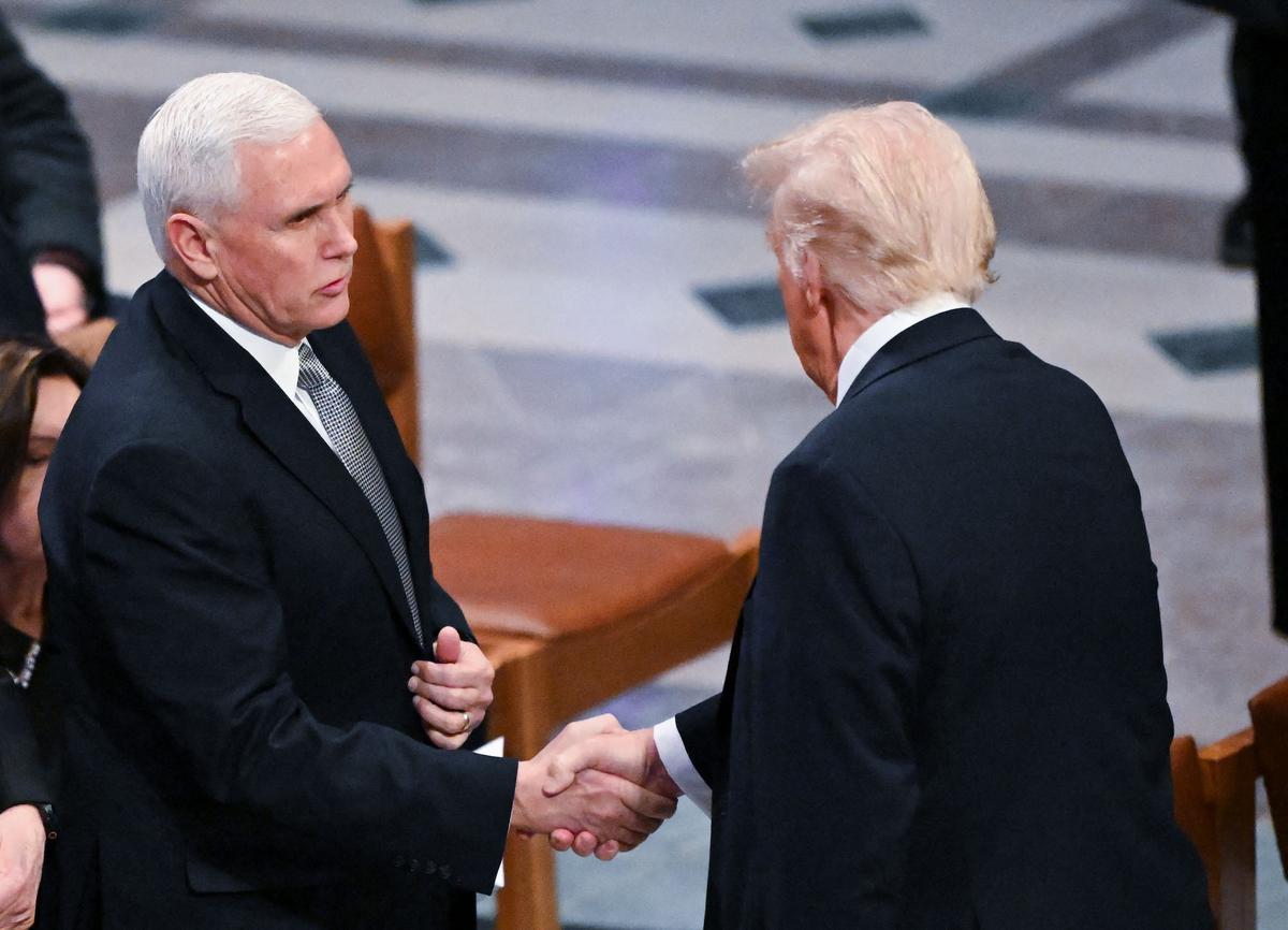 Pence Says He Congratulated Trump on Election Win During Carter Funeral
