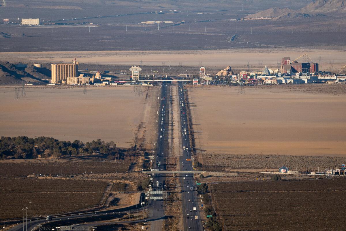 The town of Primm, Nev., on Jan. 6, 2025. (John Fredricks/The Epoch Times)