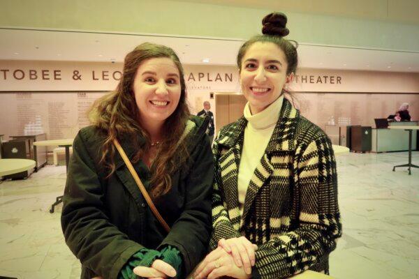 Megan Cunningham (R) and her friend, Kayla, enjoyed Shen Yun's evening performance at the Steven Tanger Center for the Performing Arts on Jan. 15, 2025. (Nancy Bao/The Epoch Times)