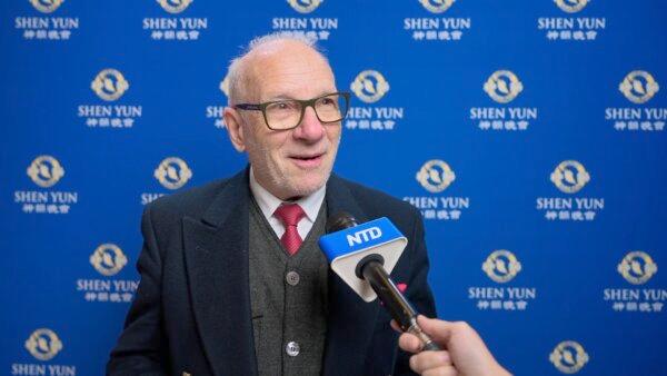 Renato Testaquadra watches Shen Yun in Milan, Italy, on January 15 2025. (NTD)