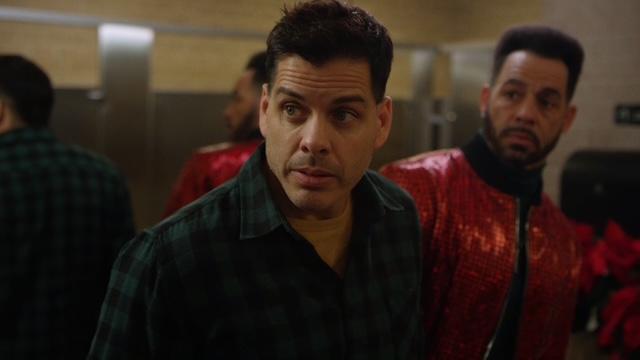 Scott Hamm Duenas on the set of "Final Wager" with actor Trevor Penick in 2024. (Screenshot courtesy of Final Wager film production)