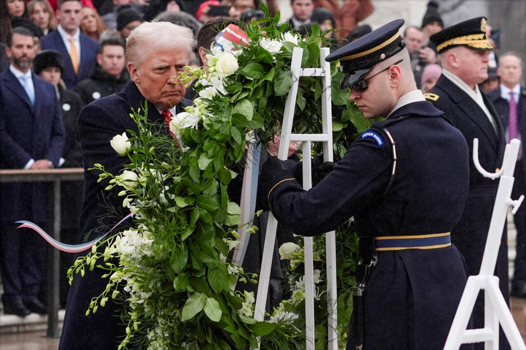Trump Lays Wreath at Arlington National Cemetery Ceremony on Eve of Inauguration