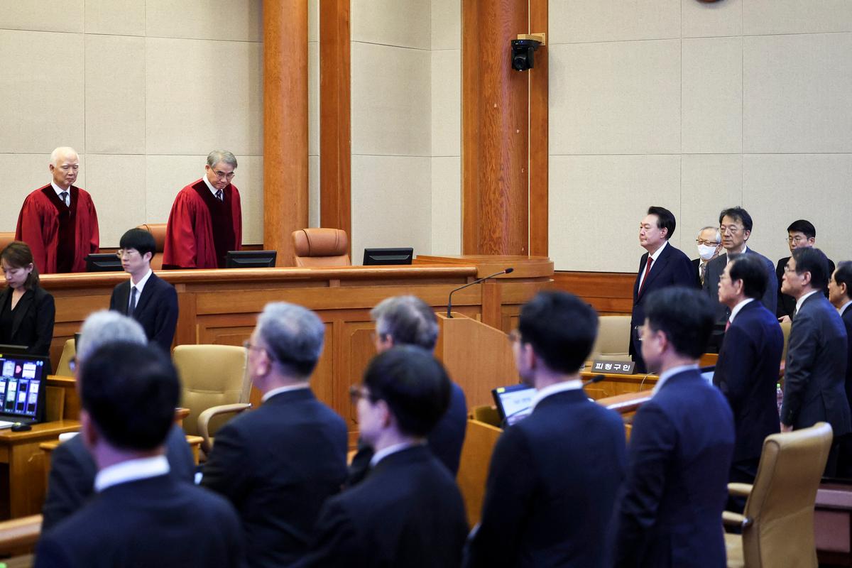 At Impeachment Hearing, South Korean President Denies Ordering Arrest of Lawmakers